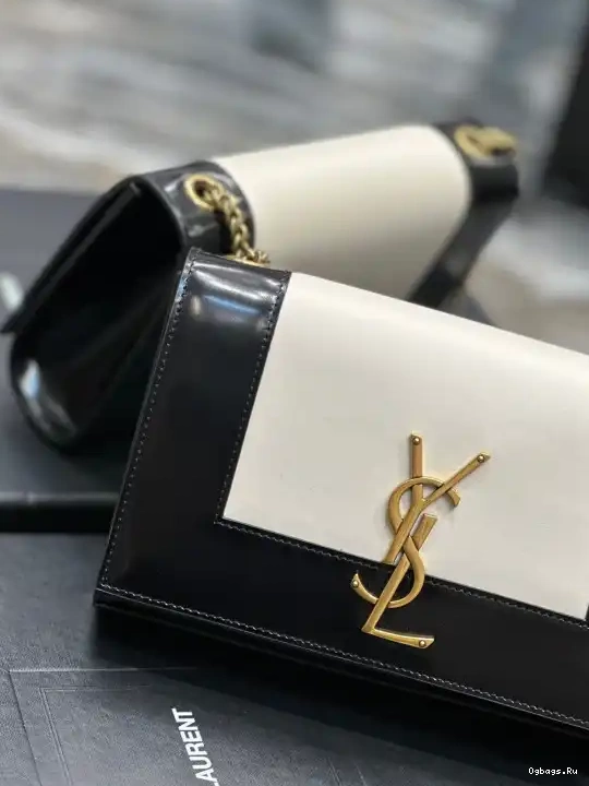 two-tone small leather YSL bag shoulder Kate 0408